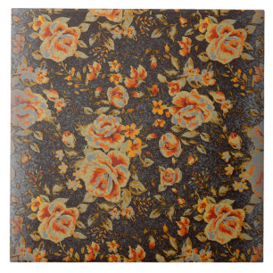 Abstract Floral pencil line texture  Ceramic Tile
