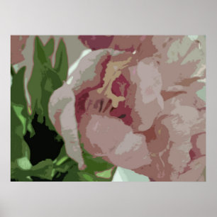 Abstract Floral - Pink Tulips 6 Poster