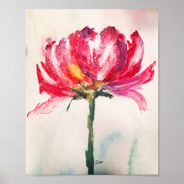 Abstract Floral Premium 5x7 Canvas Gloss Poster (Front)