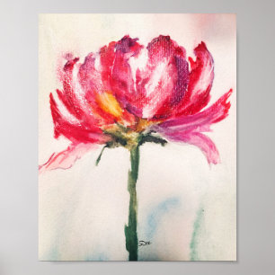 Abstract Floral Premium 8x10 Canvas Gloss Poster