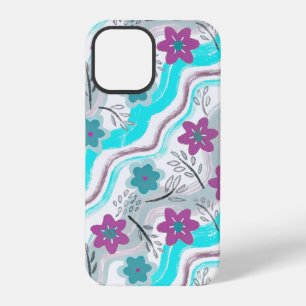 Abstract Floral Retro Swirls iPhone 12 Pro Case