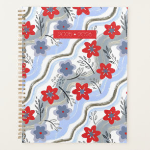 Abstract Floral Retro Swirls Planner