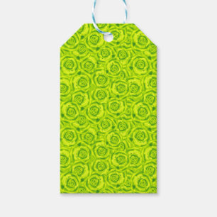 Abstract floral roses pattern gift tags