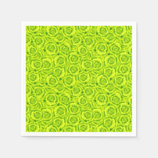 Abstract floral roses pattern napkin (Front)