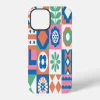 Abstract Floral Scandinavian Folk Pattern