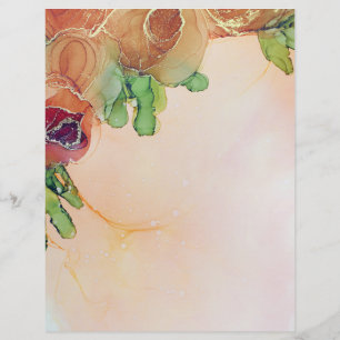 Abstract Floral Scrapbook Paper