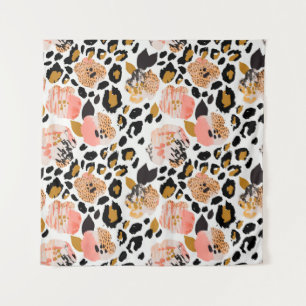 Abstract floral seamless pattern: flowers with zeb tapestry