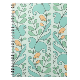 Abstract floral seamless pattern notebook