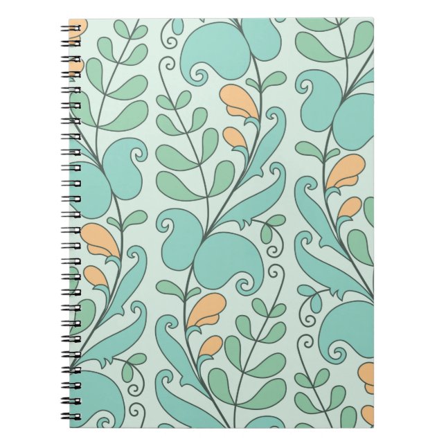 Abstract floral seamless pattern notebook (Front)