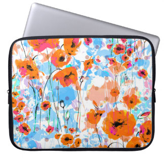 Abstract floral seamless pattern painted by brush  laptop sleeve