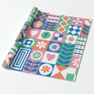 Abstract floral seamless pattern. Scandinavian and Wrapping Paper