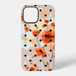 Abstract floral seamless pattern with field poppie iPhone 12 case
