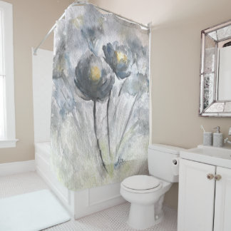 Abstract Floral Shower Curtain