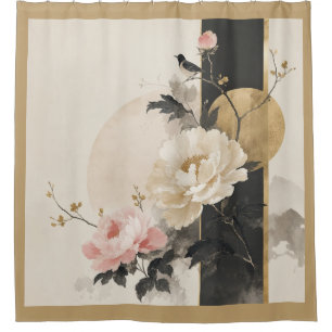 "Abstract Floral" Shower Curtain