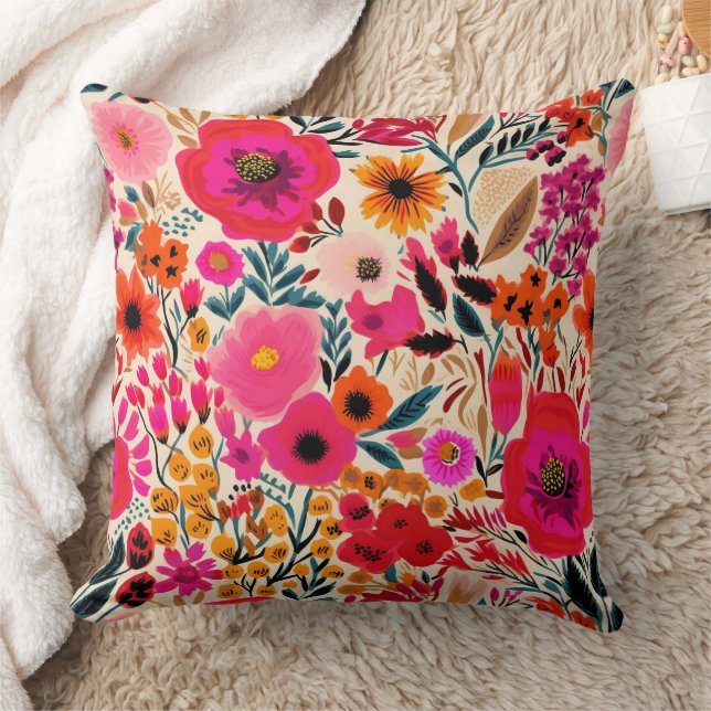 Abstract Floral Spring Pattern Cushion (Blanket)