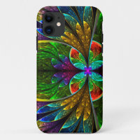 Abstract Floral Stained Glass Pattern