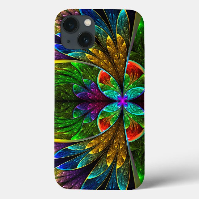 Abstract Floral Stained Glass Pattern Case-Mate iPhone Case (Back)