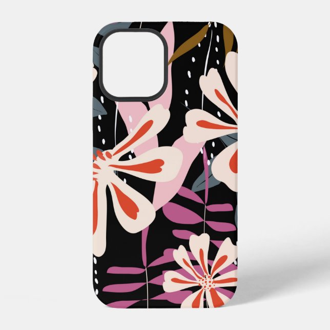 Abstract floral surface pattern seamless backgroun iPhone case (Back)