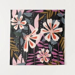 Abstract floral surface pattern seamless backgroun tapestry
