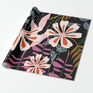 Abstract floral surface pattern seamless backgroun wrapping paper