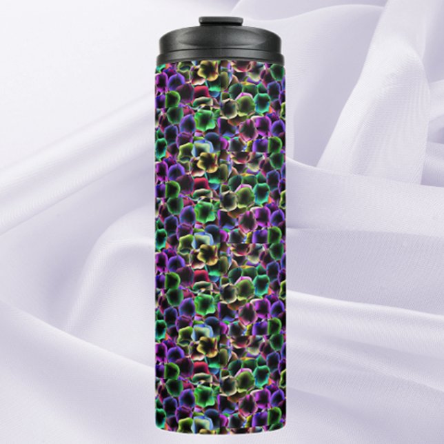 Abstract Floral Thermal Tumbler (Creator Uploaded)
