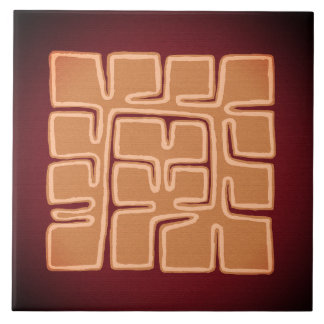 Abstract Floral Tile - Arts and Crafts Movement