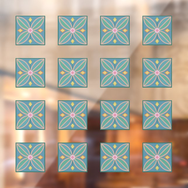 Abstract Floral tiled pattern (Sheet 2)