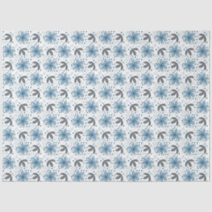 Abstract Floral Tissue Wrapping Paper