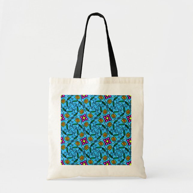 Abstract Floral Tote Bag (Front)