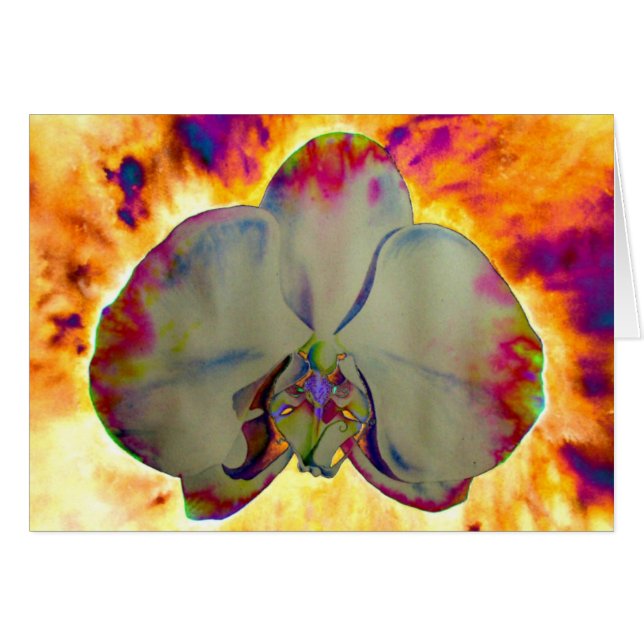 Abstract floral tropical orchid painting (Front Horizontal)