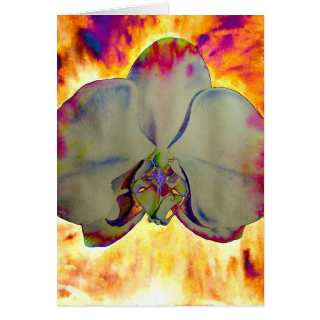 Abstract floral tropical orchid painting (Front)