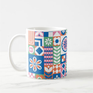 Abstract floral vintage pattern. Scandinavian and Coffee Mug