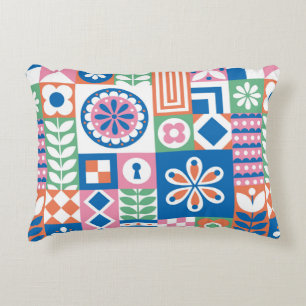 Abstract floral vintage pattern. Scandinavian and Decorative Cushion