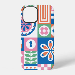 Abstract floral vintage pattern. Scandinavian and  iPhone 12 Case