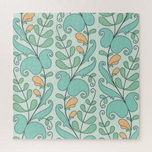 Abstract Floral: Vintage Seamless Pattern Jigsaw Puzzle