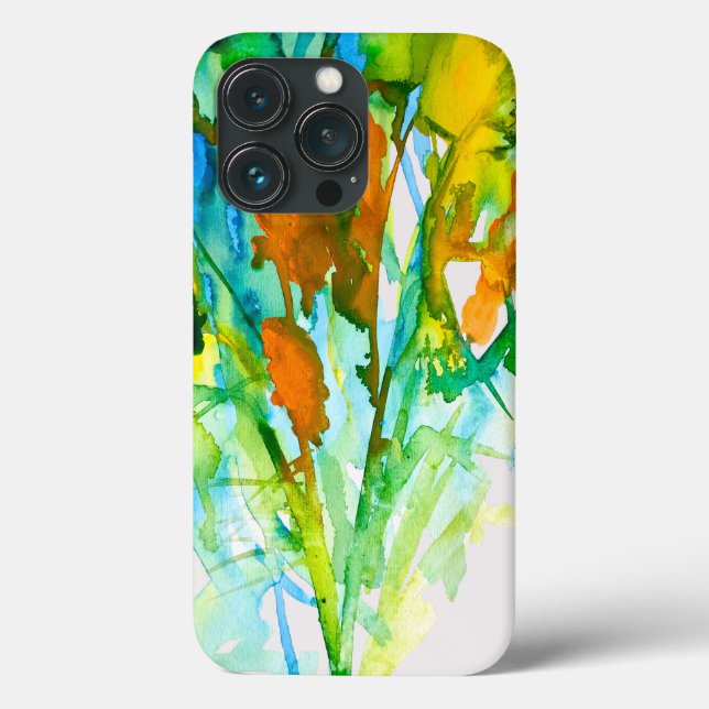 Abstract floral watercolor art Case-Mate iPhone case (Back)