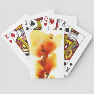 Abstract floral watercolor paintings 2 playing cards