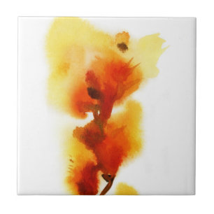 Abstract floral watercolor paintings 2 tile