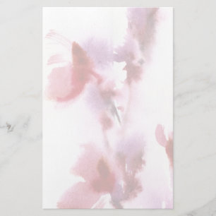 Abstract floral watercolor paintings 3 stationery