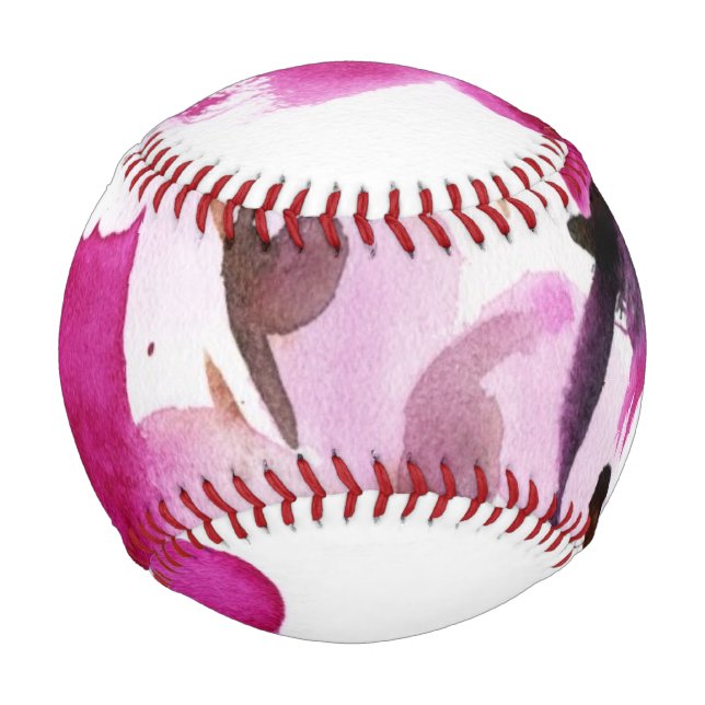 Abstract floral watercolor paintings 4 baseball (Front)