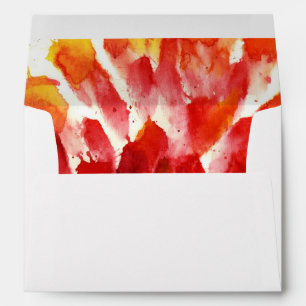 Abstract floral watercolor paintings 5 envelopes