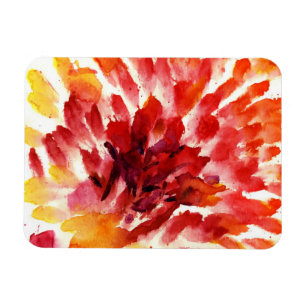 Abstract floral watercolor paintings 5 magnet
