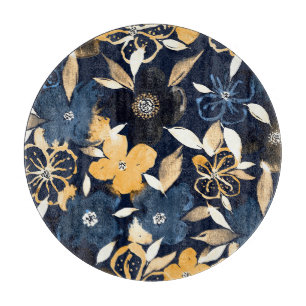 Abstract Florals: Watercolor Repeating Pattern Cutting Board