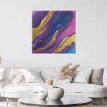 Abstract-Flow Art-Blue Pink Purple and Gold- Faux Canvas Print<br><div class="desc">Introducing this Abstract Flow Art Canvas Print – a vibrant fusion of Blue, Purple, Pink, and Gold! This mesmerising artwork captures the essence of flow art, bringing a burst of colour and energy to your space. Crafted with precision and printed on premium canvas, it's the perfect addition to enhance your...</div>