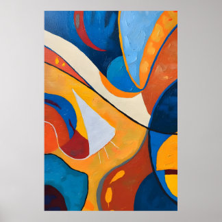 Abstract Flow of Colors Poster