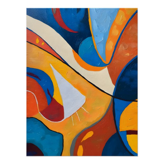 Abstract Flow of Colors Poster (Front)