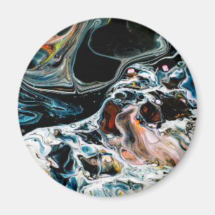 Abstract flow river black magnet