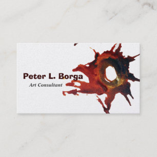 Abstract Flow Watercolor Blob Brushstroke Gallery Business Card