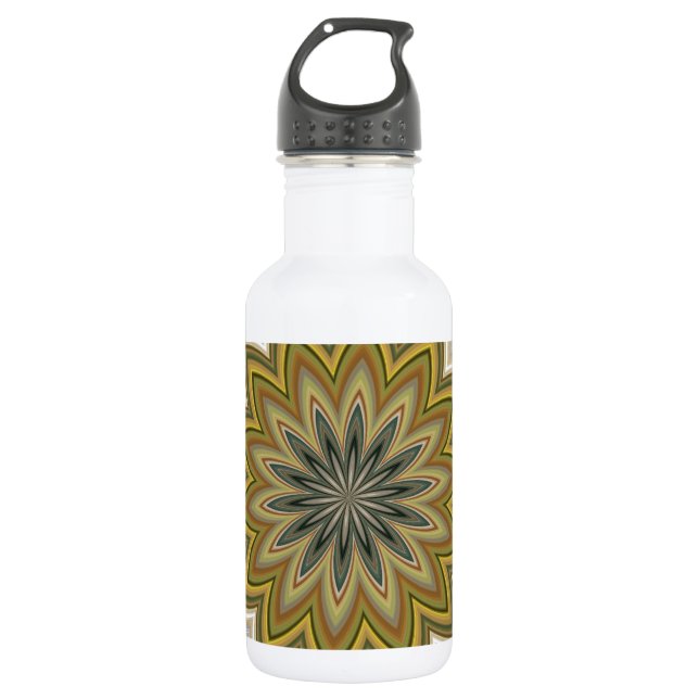 Abstract Flower 532 Ml Water Bottle (Front)