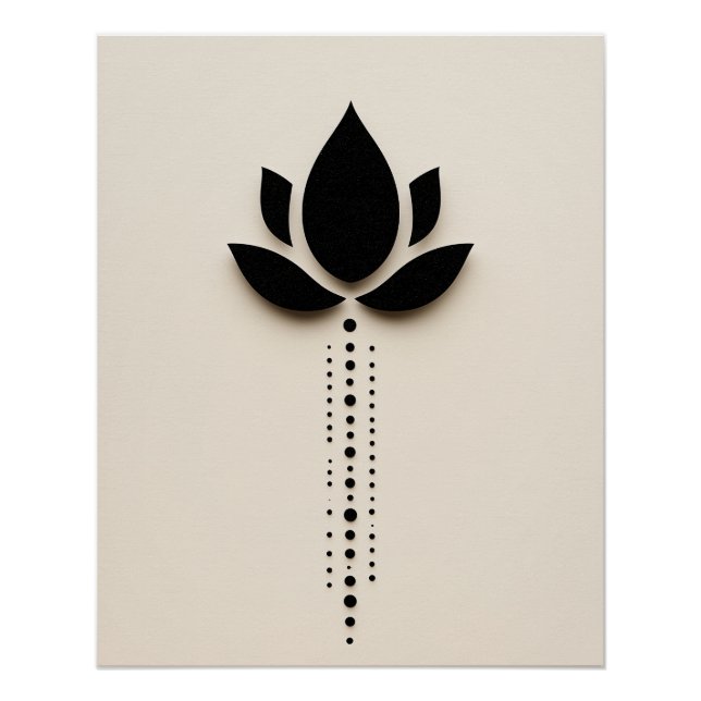 Abstract Flower Art Poster (Front)